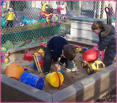 kids playing on playground