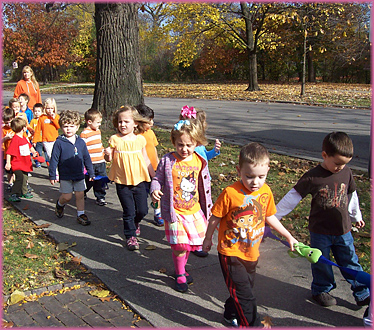 kids walking